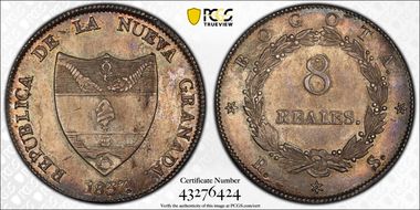 1837-RS 8 R Restrepo-193.1 Bogota MS64