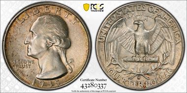 1935-S 25C MS63