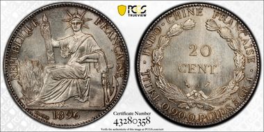1896-A 20C Lec-197 Fasces MS65