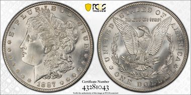 1887 $1 MS67