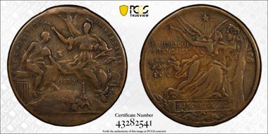 1889 Medal Universal Exhibition Brass N1