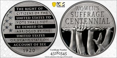 2020-P $1 Women’s Suffrage Centennial PR69DCAM