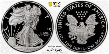 2017-W $1 Silver Eagle PR69DCAM