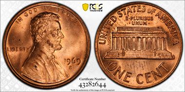 1969-S 1C MS64RD