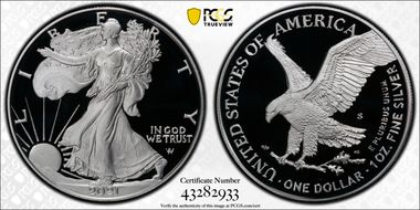 2021-S $1 Silver Eagle - Type 2 First Strike PR70DCAM
