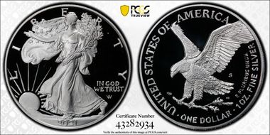 2021-S $1 Silver Eagle - Type 2 First Strike PR69DCAM