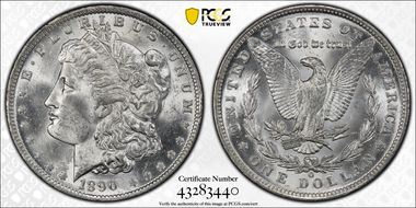 1890-O $1 VAM 10, Comet MS62