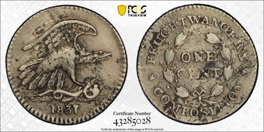 1837 NY 1C HT-268, Feuchtwanger's N1