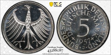 1957-J 5 Mk J-387 Regular Issue MS66