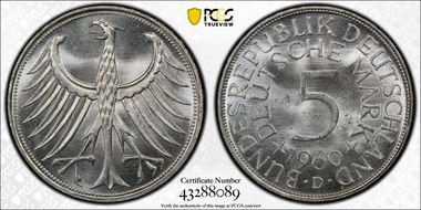 1960-D 5 Mk J-387 MS66