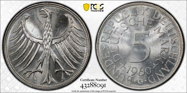 1960-G 5 Mk J-387 MS65