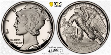 2021-W $25 Palladium First Strike PR69DCAM