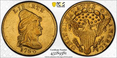 1796 $2.50 No Stars AU55