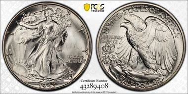 1943-D 50C MS67