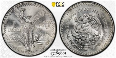 1984-Mo Onza Libertad Ag MS67