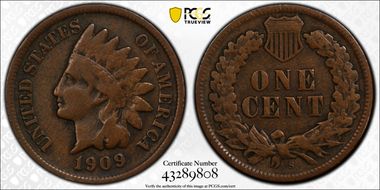 1909-S 1C Indian VG10BN