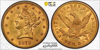 1878 $10 MS62