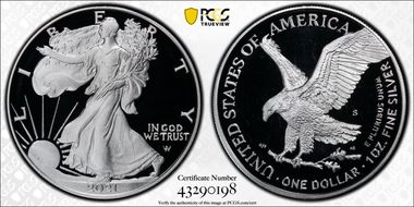 2021-S $1 Silver Eagle - Type 2 First Strike PR69DCAM
