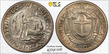 1936 50C Rhode Island MS63