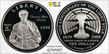 2004-P $1 Edison PR68DCAM