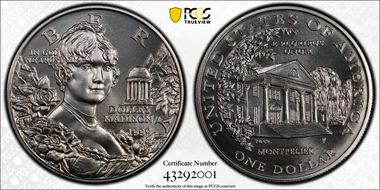 1999-P $1 Dolley Madison MS69