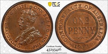 1933 (m) 1D MS63BN