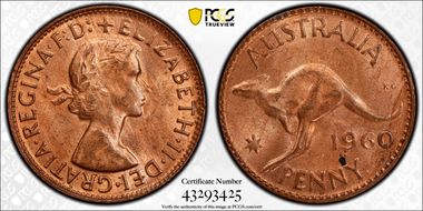 1960 Y. (p) 1D MS64RD