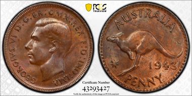 1943 Y. (p) 1D MS64BN