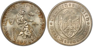 1930-D 3 Mk Vogelweide J-344 MS66