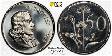 1965 50C Afrikaans PR67