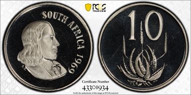 1969 10C English KM-68.1 PR68DCAM