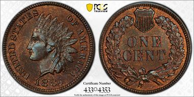 1884 1C MS64BN