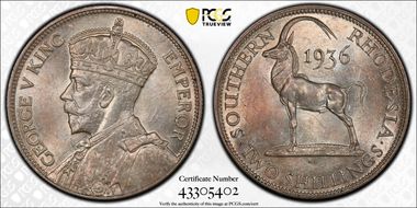 1936 2 Shil MS63