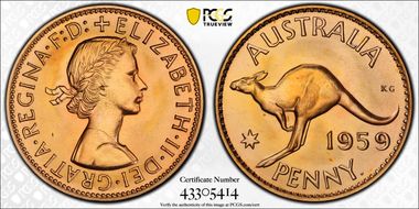 1959 Y. (p) 1D PR67RD