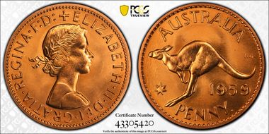 1959 Y. (p) 1D PR67RD