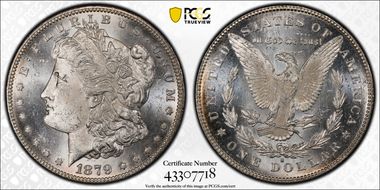 1879-S $1 VAM 34A, Rev. of 1878 MS62