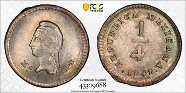 1843-Mo LR 1/4 R MS65