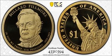 2010-S $1 Millard Fillmore PR70DCAM