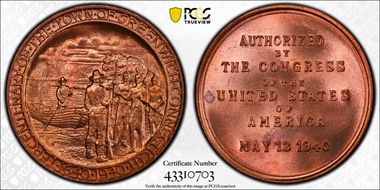 1940 Medal D1940-1a Bronze Greenwich Tercentennial MS66RD