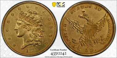 1835 $5 HM-6 N1