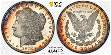 1878 7TF $1 Reverse of 1878 MS63