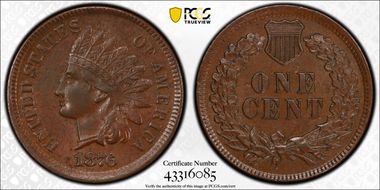1876 1C AU58BN
