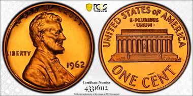 1962 1C PR67CAM