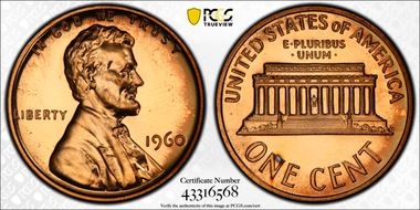 1960 1C Large Date PR66RD