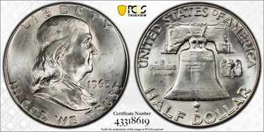 1963 50C Obv Die Clash FS-402 MS65