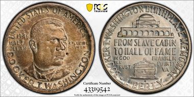 1946-S 50C Booker T. Washington MS65