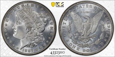 1887 $1 MS67+