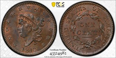 1817 1C 13 Stars MS65BN