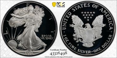 1986-S $1 Silver Eagle PR69DCAM
