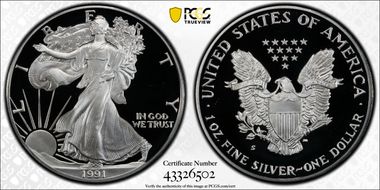 1997-P $1 Silver Eagle PR69DCAM